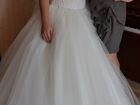 Свадебное платье (цвет шампань) пышное объявление продам