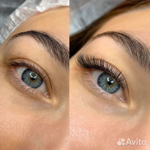 Наращивание ресниц, оформление бровей