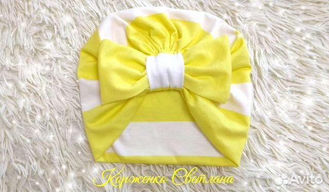 Шапка-тюрбан для девочки