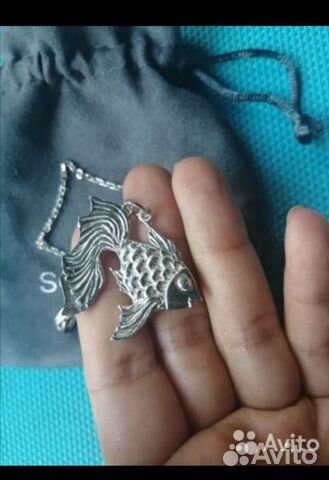 Рыбка-ионизатор, новая, серебро 925