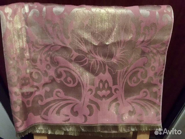 Палантин шелковый с люрексом