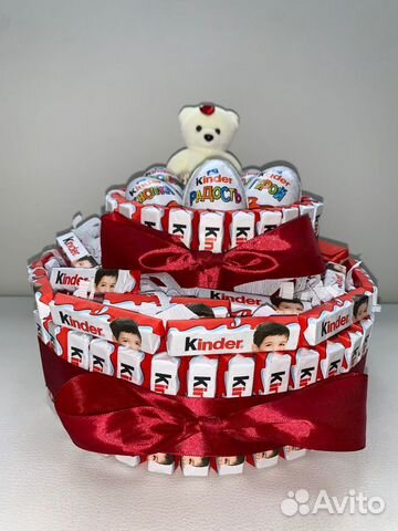 Сладкий подарок. Торт из киндер шоколада