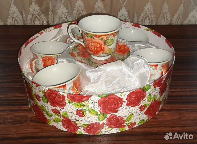 Набор чайный и набор стаканов с гравировкой