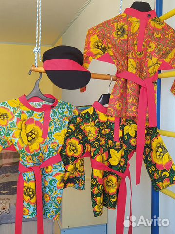 Косовортка, русская народная рубашка и картуз,новы