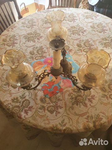 Люстра бронзовая бу