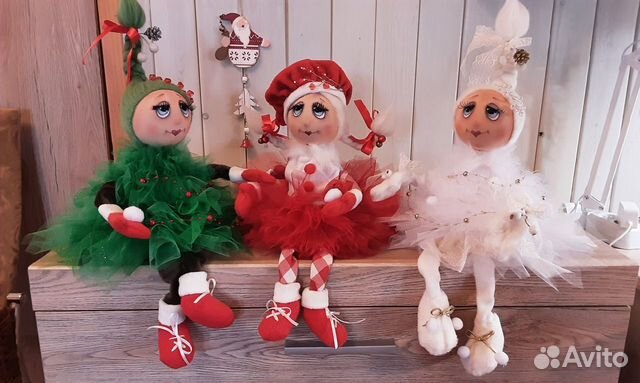 Ёлочка - Кукла интерьерная, текстильная