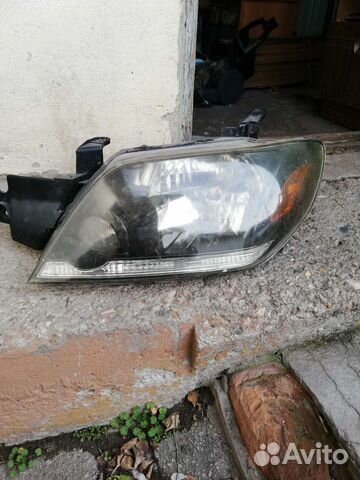Фара левая митсубиси отлендер первое поколение