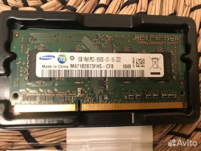 Оперативная память ноутбука PC3-8500 DDR3 1066 4GB