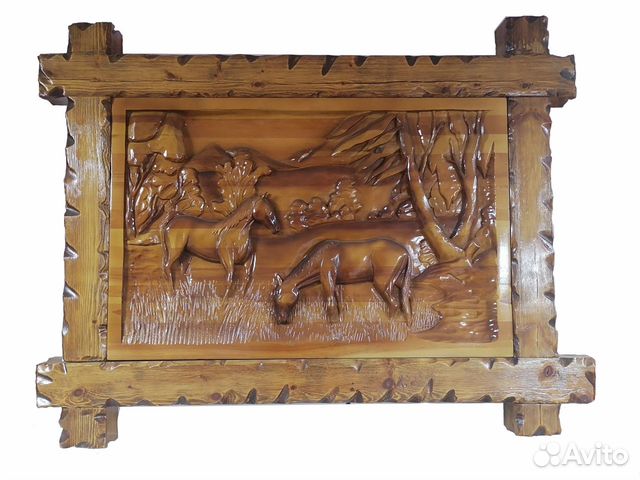 Резные картины из дерева