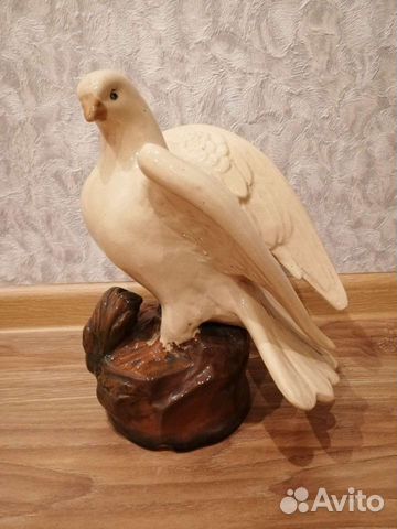 Статуэтка Голубь, старая гжель