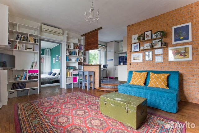 

1-к. квартира, 44 м², 2 кровати