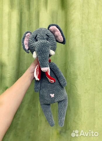Вязаные игрушки. Слон. Игрушка ручной работы