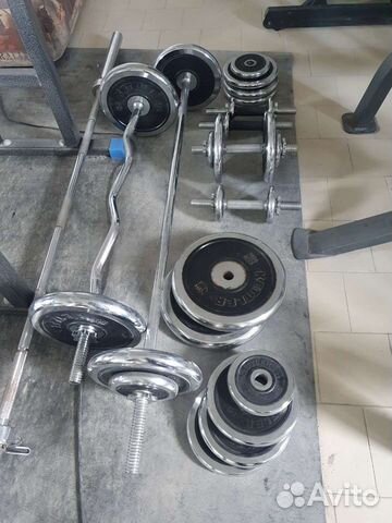 Штанга гриф блины гантели Кетлер