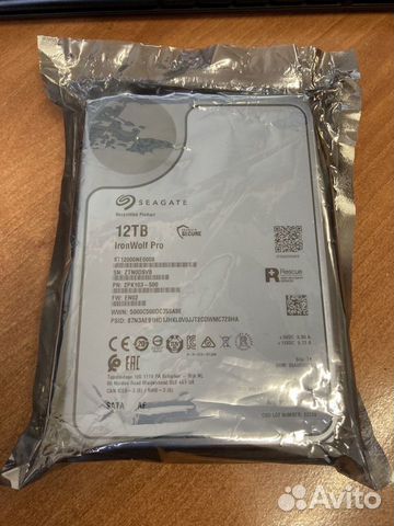 HDD Seagate ironwolf pro 12tb, новый