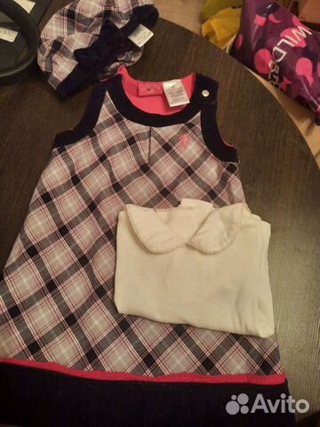 Костюм US Polo блузка беретка 98 рр