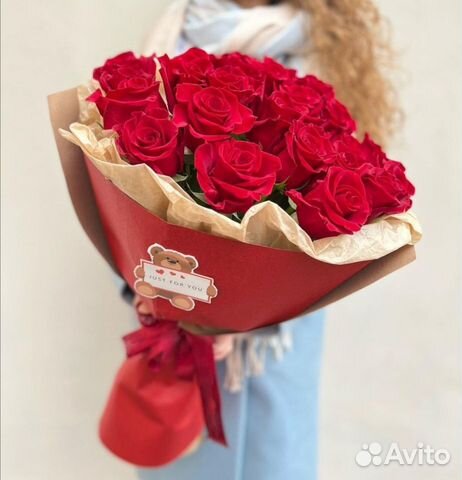 Букеты из роз 15/25/51/101 шт