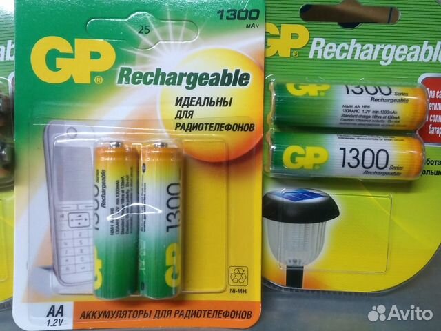 Аккумулятор AA HR6 1.2V GP 1300mAh Ni-MH Аккумулятор AA HR6 1.2V GP 1300mAh Ni-MH