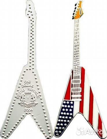 Монета Гитара США 1 серебряный сомали