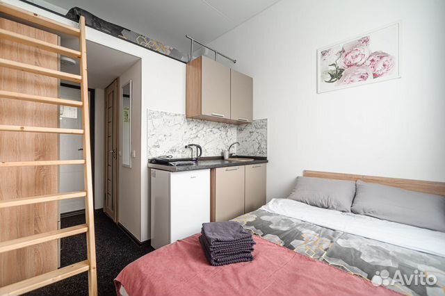 

Квартира-студия, 15 м², 2 кровати