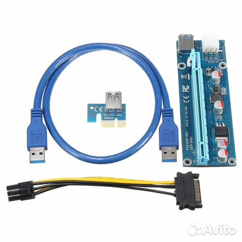 Новые райзеры PCI-E ver. 006C 6pin 60 см