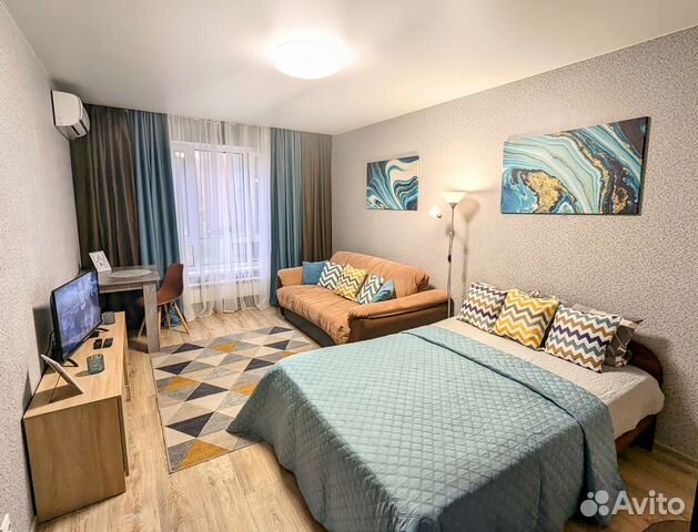 

1-к. квартира, 38 м², 2 кровати