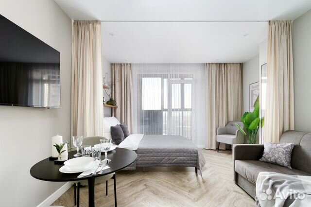 

Квартира-студия, 30 м², 2 кровати