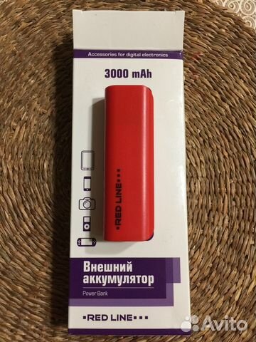 Внешний Аккумулятор 3000 mAh RED line