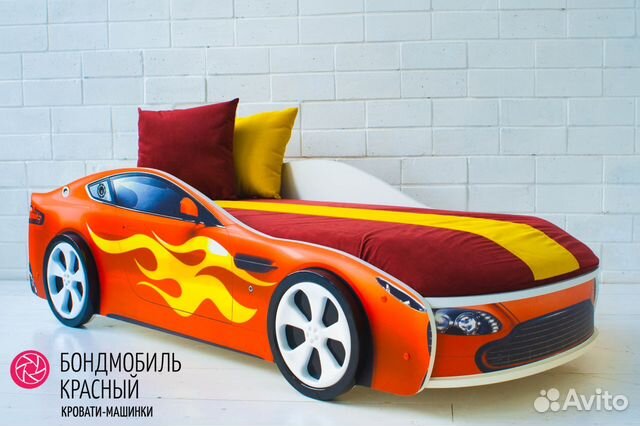 Новая кровать машина 170х70 + ящик для белья Новая кровать машина 170х70 + ящик для белья