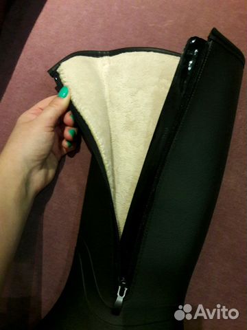 Новые женские сапоги резиновые на танкетке