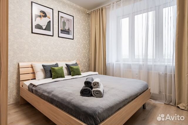 

1-к. квартира, 45 м², 2 кровати