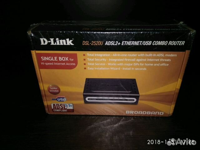 Adsl и USB роутер D-link