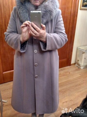 Зимнее пальто светло сиреневое 58р Зимнее пальто светло сиреневое 58р