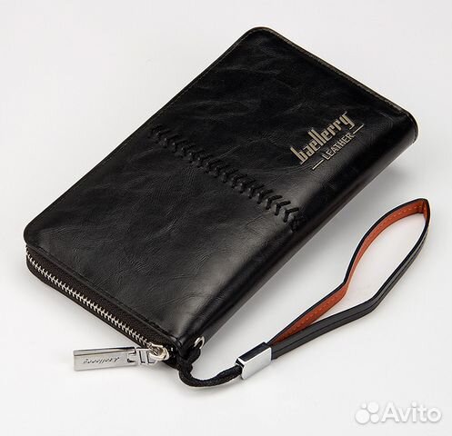 Новый Черный Клатч Baellerry Leather