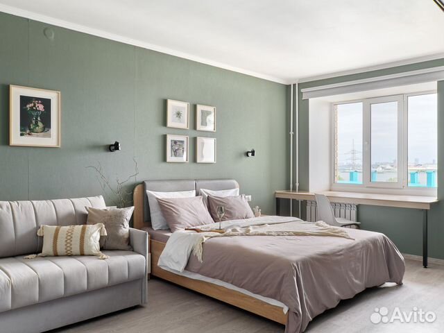 

1-к. квартира, 44 м², 2 кровати