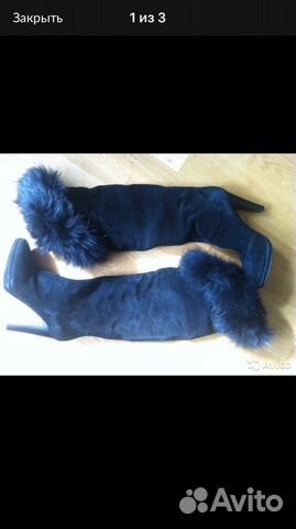 Сапоги новые Fere Италия размер 39 замша чёрные зи