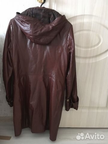 Плащ из кожи утеплённый