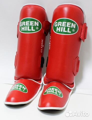 Защита голени и стопы Green Hill - красные