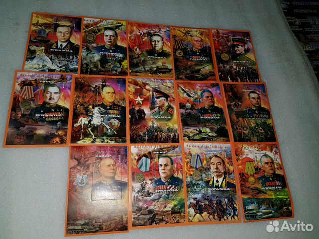 Советские маршалы комплект 14 блоков