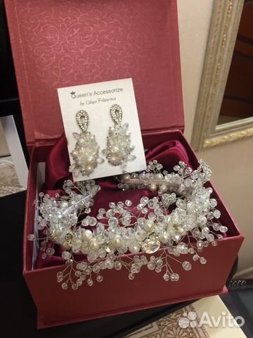 Свадебная корона и серьги