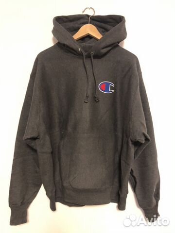 champion reverse weave big c black hoodie