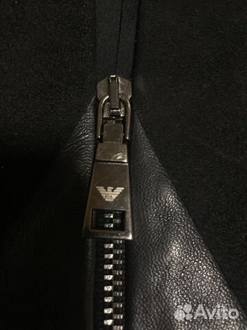 Куртка кожаная армани