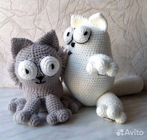 Кот Саймона с Котёнком вязаные