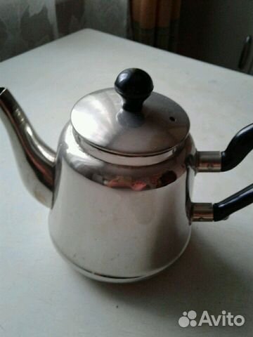 Заварочный чайник новый никелированный