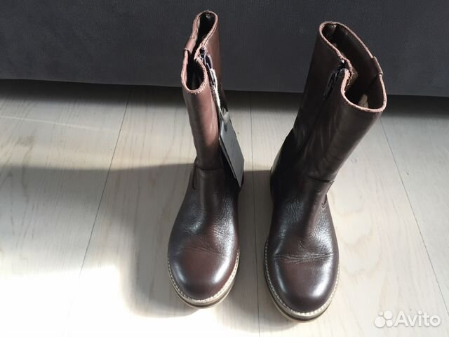 Детские сапоги из натуральной кожи Zara