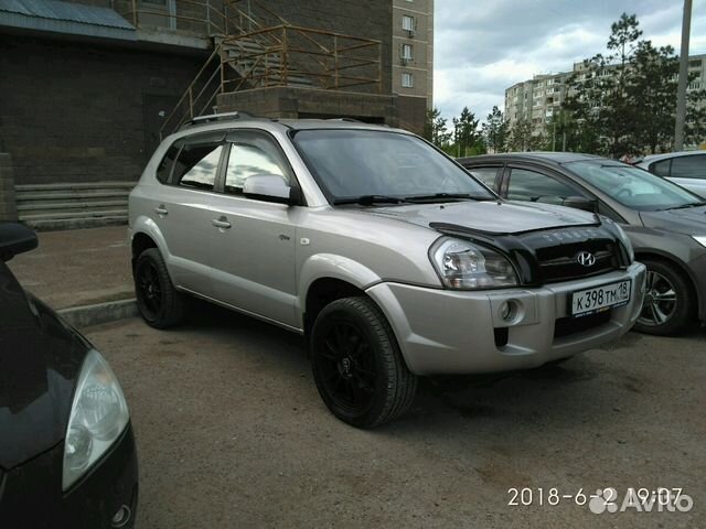 Дефлектор капота (мухабойка) Hyundai Tucson 05-07