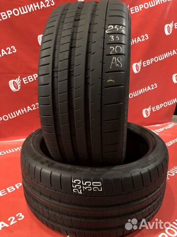 Пара летних шин бу R20 255 35 michelin pilot super