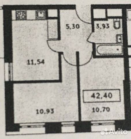 2-к квартира, 42.3 м², 9/34 эт.
