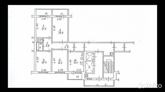 4-к квартира, 104 м², 3/12 эт.