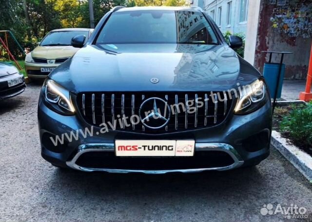 Решетка радиатора Mercedes GLC GT Без камеры Решетка радиатора Mercedes GLC GT Без камеры