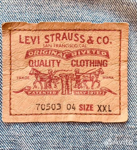 Куртка джинсовая Levi’s 70503 04 синяя тракер XXL